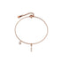 Solid 925 Sterling Silver Initial Crystal Personalised Alphabet Letter Bracelet Rose Gold Filled